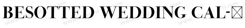 Besotted Wedding Cal字体转换